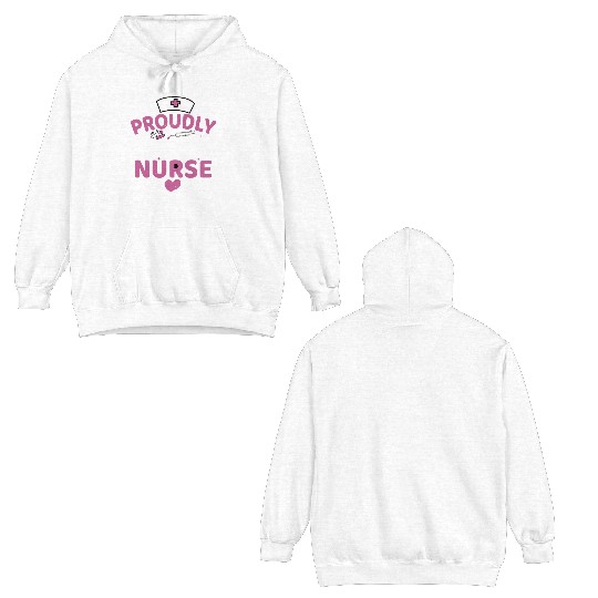 Proudly Retired Nurse Double Sided Hoodies