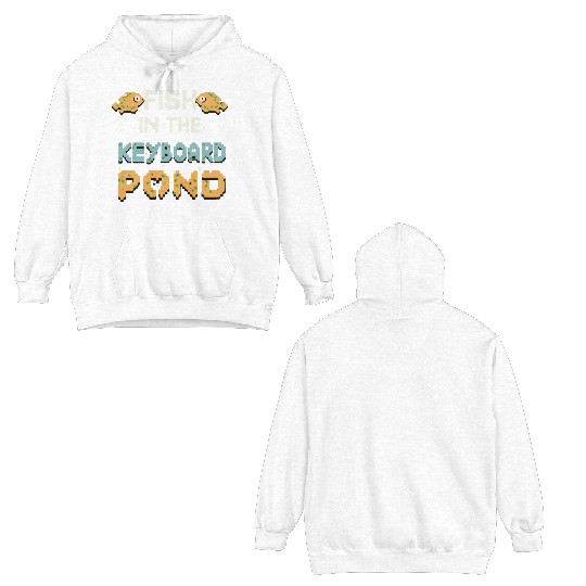 Fish In The Keyboard Pond Double Sided Hoodies