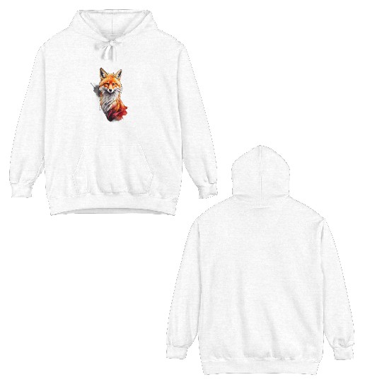 high logo style Watercolor powerful colorful Double Sided Hoodies