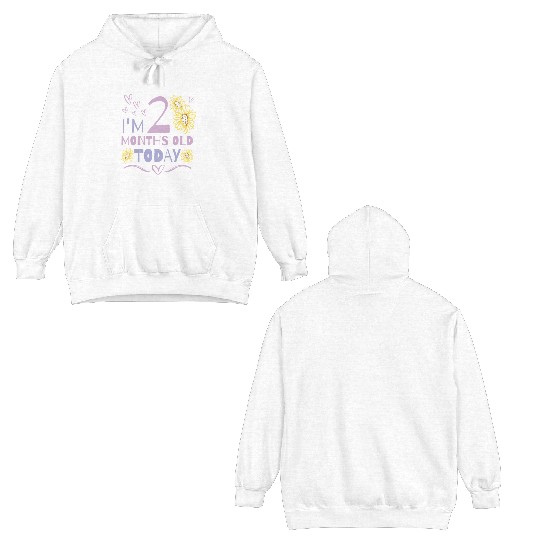 Baby months celebration floral Double Sided Hoodies