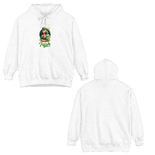Irish Flamingo St Patricks Kiss I'm Flocking Irish Double Sided Hoodies