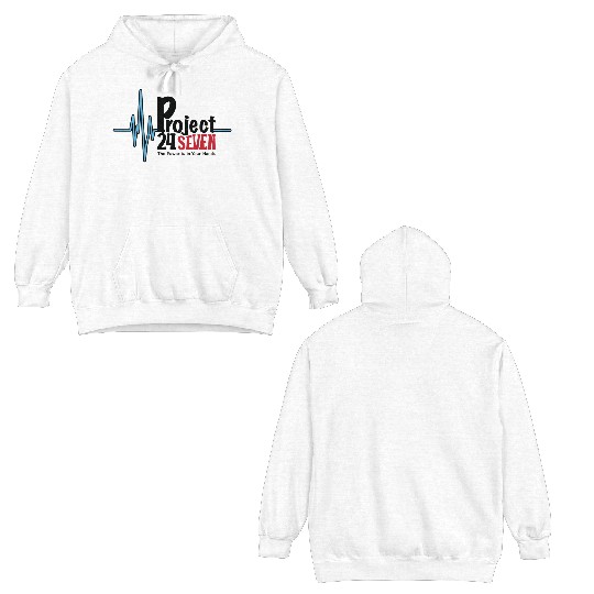 Project 24SEVEN 3 Color logo Double Sided Hoodies