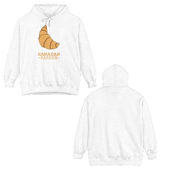 The crescent croissant is a sweet combination Double Sided Hoodies