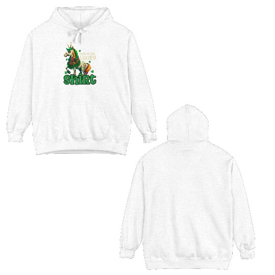 Irish Unicorn St Patricks Lucky Outfit Double Sided Hoodies