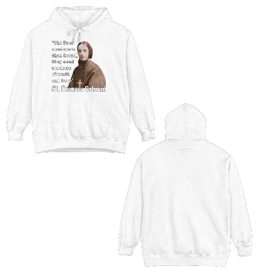 St Frances Cabrini Catholic Saint Double Sided Hoodies