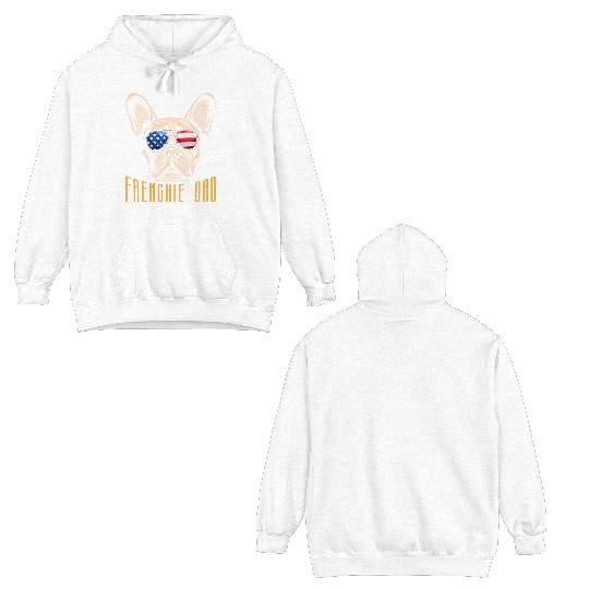 French Bulldog USA FRENCHIE DAD American Double Sided Hoodies