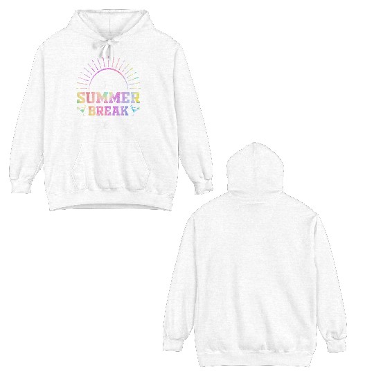 Summer Break Teacher appreciation Double Sided Hoodies