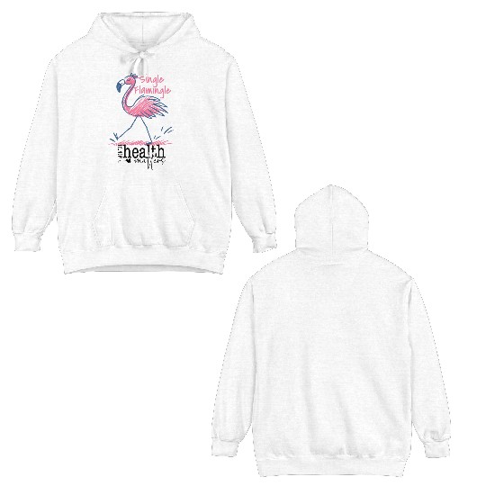 Single Flamingle Mental Health Matters Double Sided Hoodies