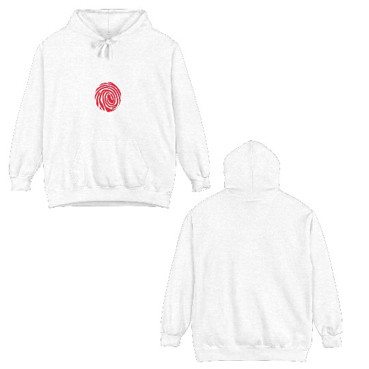Japanese Fingerprint Flag Double Sided Hoodies