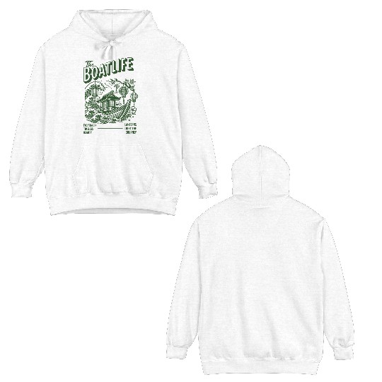 Sakura Serenity Boat Double Sided Hoodies