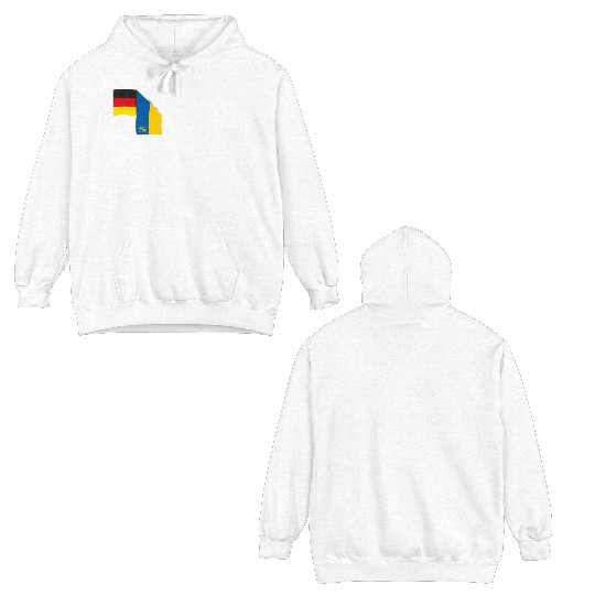 Germany Ukraine Tryzub Flag Double Sided Hoodies