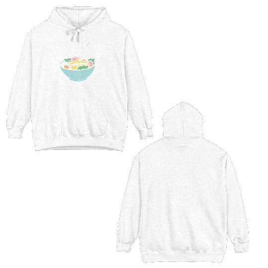 Powered By Ramen Anime Japanese Soup Cup Noodle Double Sided Hoodies