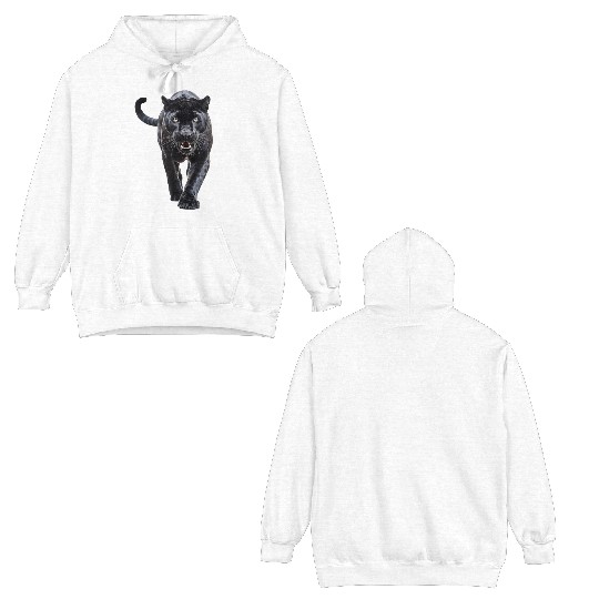 panther walking lovers leopard Double Sided Hoodies