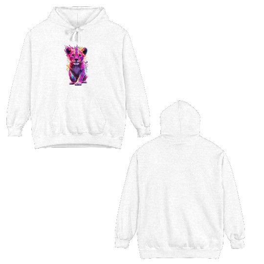 Adorable Lion Cub design, Double Sided Hoodies