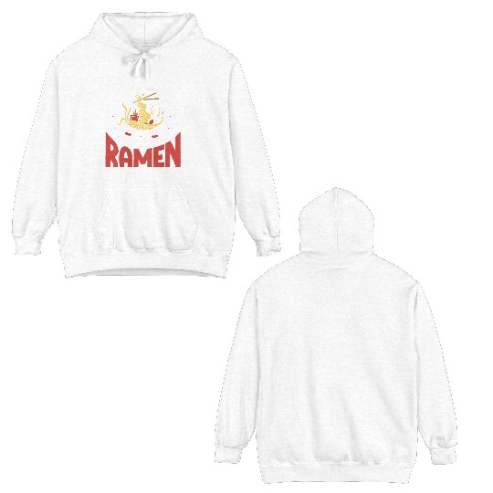 Powered By Ramen Anime Japanese Soup Cup Noodle Double Sided Hoodies