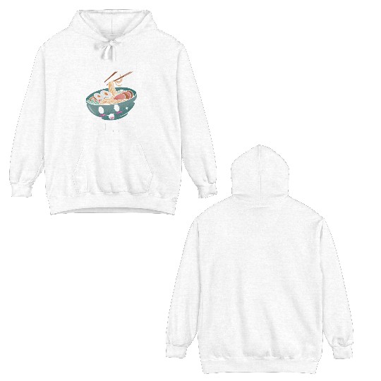 Powered By Ramen Anime Japanese Soup Cup Noodle Double Sided Hoodies