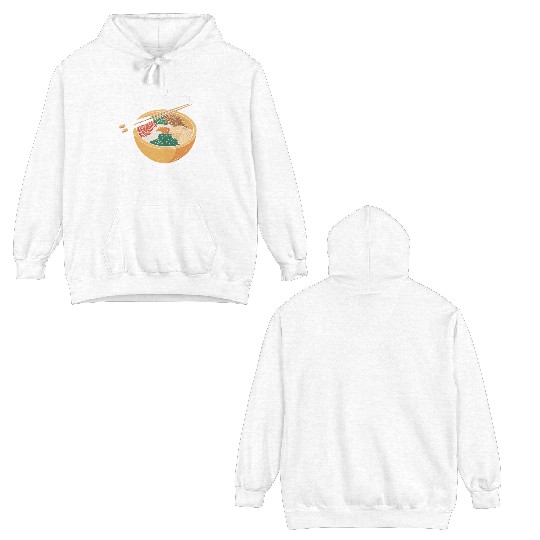 Powered By Ramen Anime Japanese Soup Cup Noodle Double Sided Hoodies