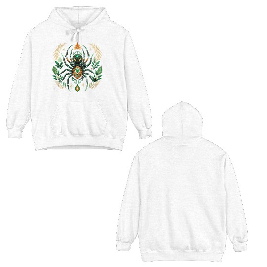 Magic black spider pet of mysterious witch, Double Sided Hoodies