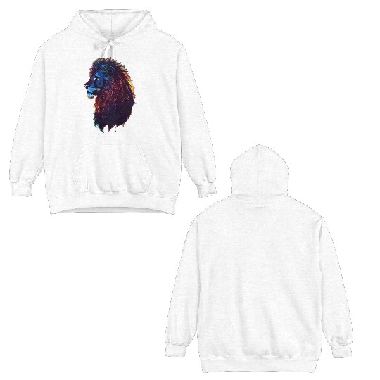 Majestic Minimalist Lion Emblem Double Sided Hoodies