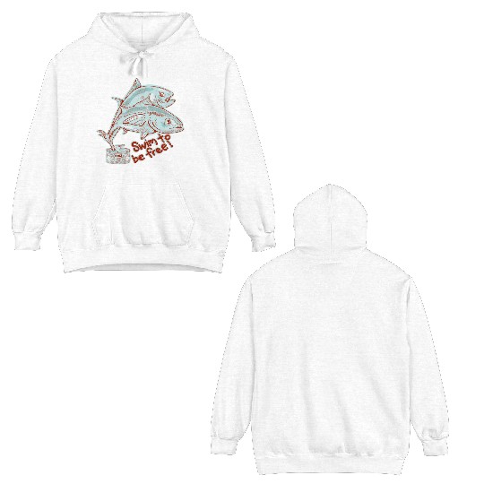 Swim to be free Double Sided Hoodies