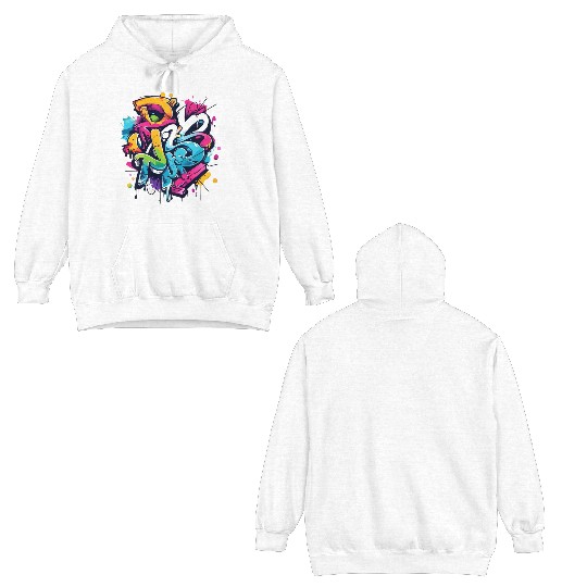 cool winter graffiti Double Sided Hoodies