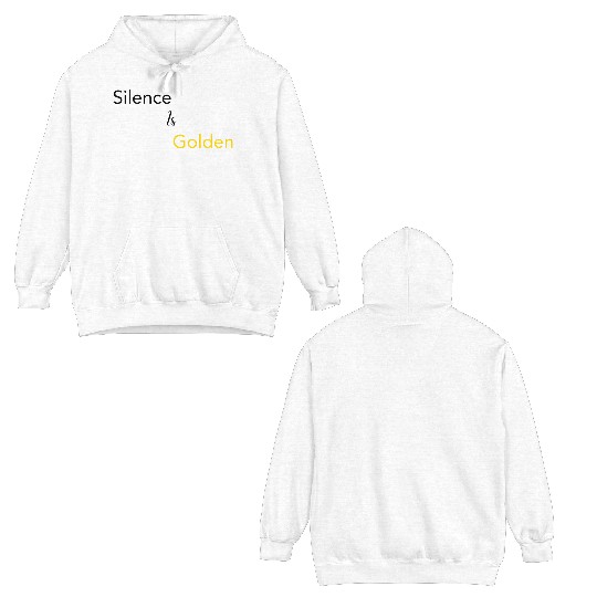 Silence is Golden Black Double Sided Hoodies