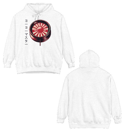 Yoyo Master Japanese Red Sun Yo-Yo Double Sided Hoodies