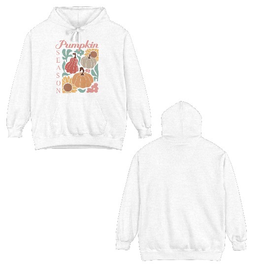 Boho Pumpkin season - Fall autumn vibes Double Sided Hoodies