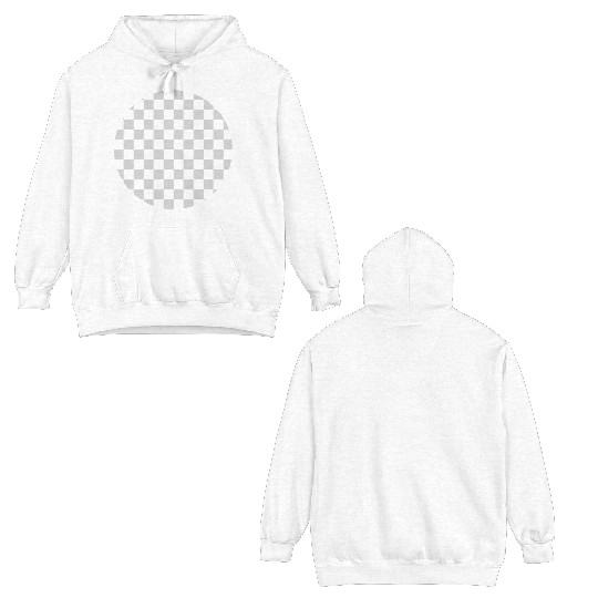 Checkered - White and Light Gray Double Sided Hoodies