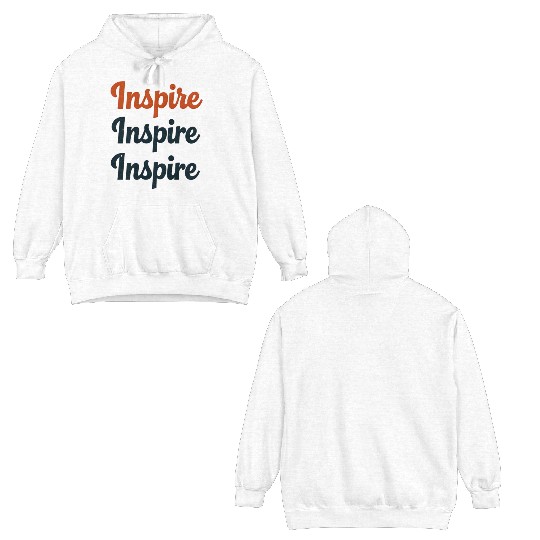 Inspire Retro Typography Double Sided Hoodies