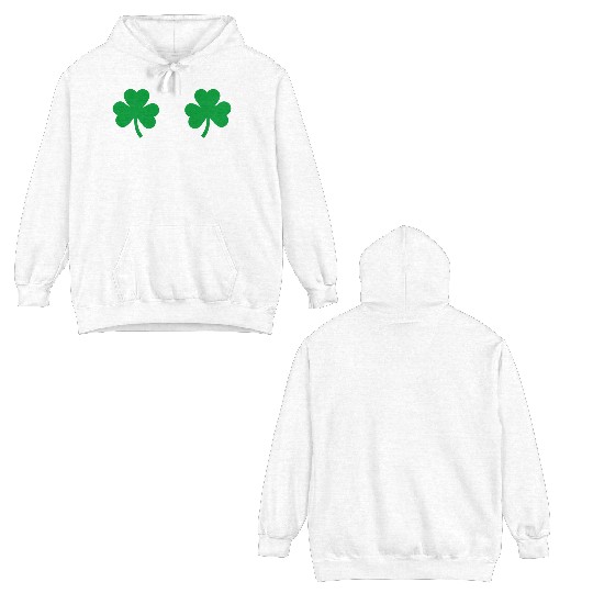 Shamrock Boobs Irish Boobies St Patricks Day Double Sided Hoodies