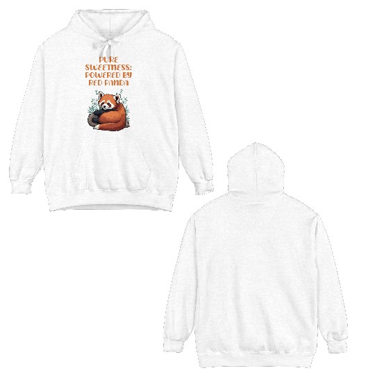 Pure Sweetness: Powered By Red Panda - Cute Animal Double Sided Hoodies