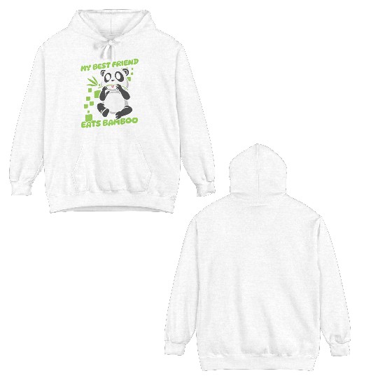 My Best Friend Eats Bamboo Panda Bear Friend Double Sided Hoodies