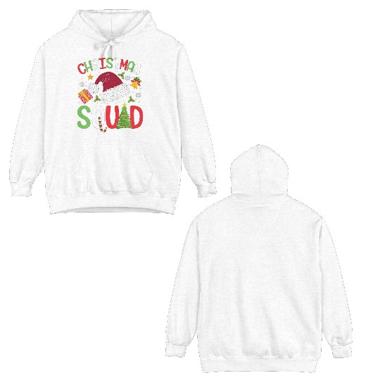 CHRISTMAS SQUAD Christmas hat Double Sided Hoodies