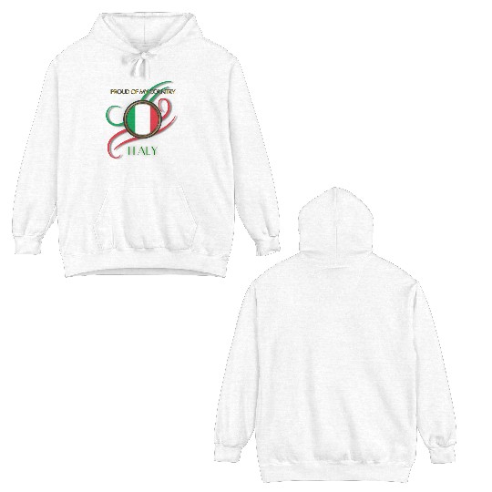 Tricolor Pride: Spirit of Italy Double Sided Hoodies