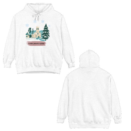 CREATE PEACEFUL SPACES Double Sided Hoodies