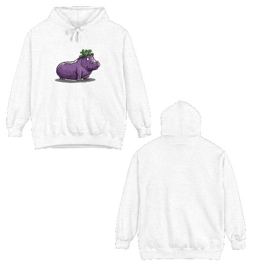 Hip Eggplant Double Sided Hoodies