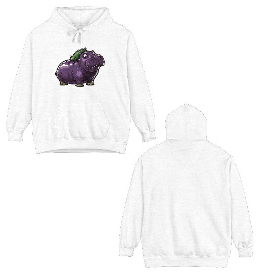 Hip Eggplant Double Sided Hoodies