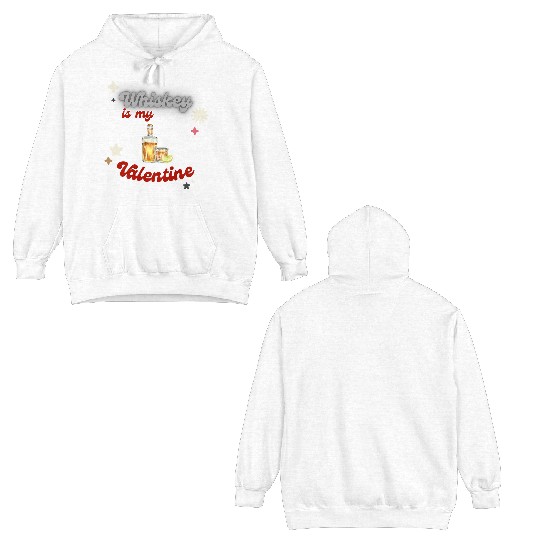Whiskey Lovers Valentine's Design Double Sided Hoodies