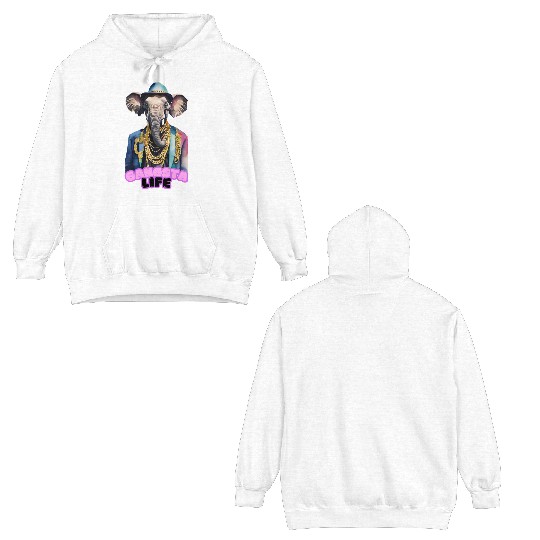 Gangsta Life Elephant 2 Double Sided Hoodies