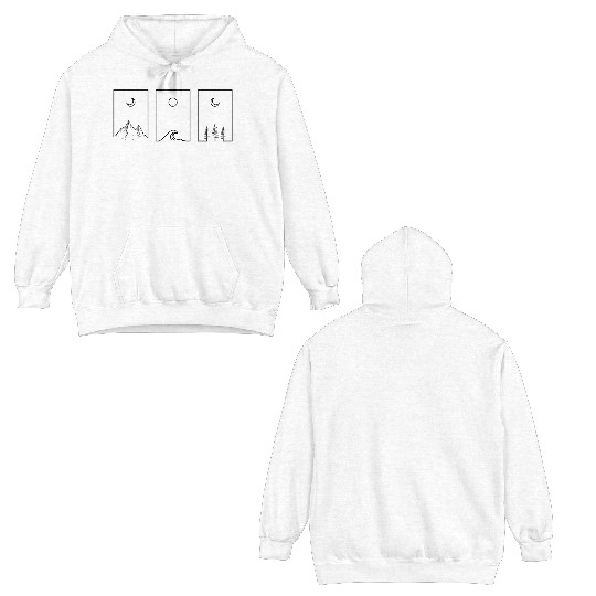 Waves and Wilderness Double Sided Hoodies
