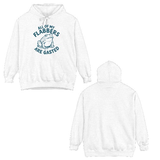Funny Frog Meme – All of My Flabbers Are Gasted Double Sided Hoodies