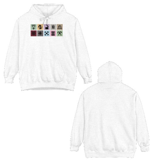 West African Adinkra Symbols Grid Double Sided Hoodies