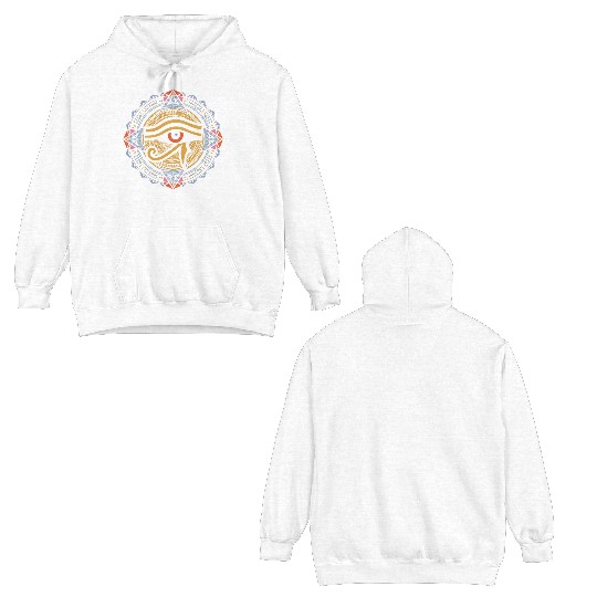 Eye of Ra Mandala | Psychedelic Egyptian Art Double Sided Hoodies