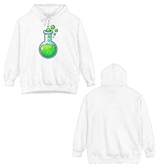 Chemistry comic funny erlenmeyer flask reaction Double Sided Hoodies