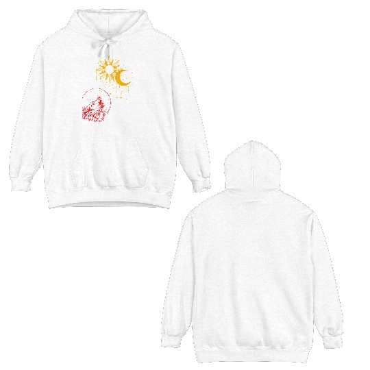 "Night Wolf – Lunar Howl Graphic Double Sided Hoodies"