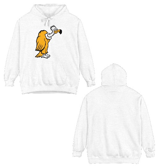 Vulture scavenger bird funny vultures fun cartoon Double Sided Hoodies