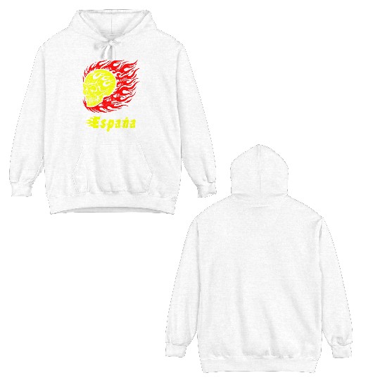 Spain Skull Design Design Double Sided Hoodies