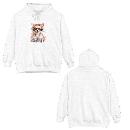 Bling Chihuahua Double Sided Hoodies