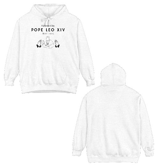Pope Leo XIV May 2025 – Vatican City Silhouette Double Sided Hoodies